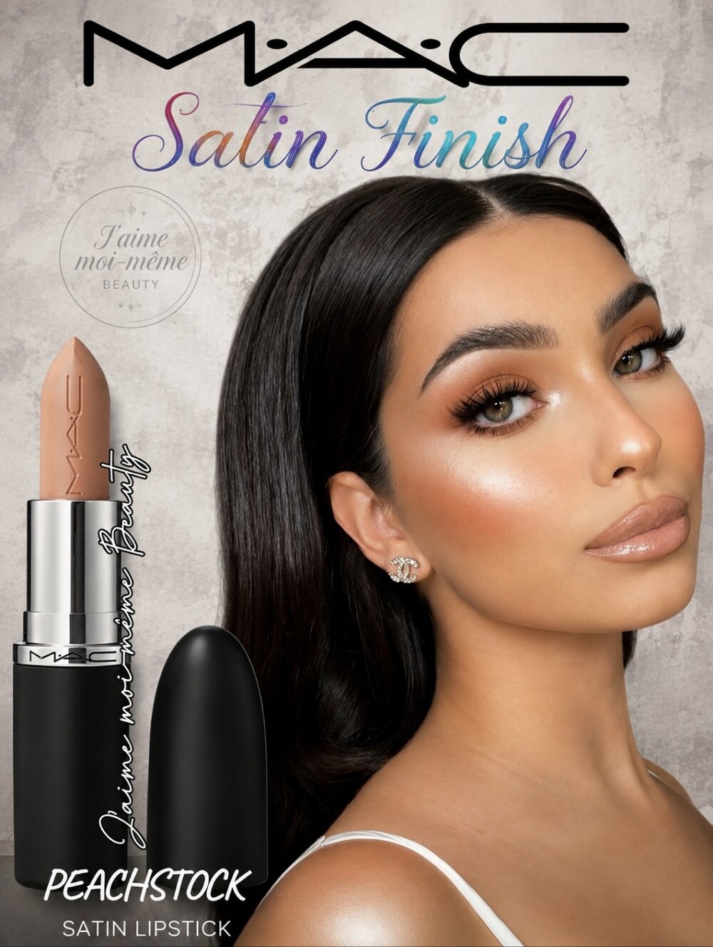 MAC Cosmetics Satin Finish Lipstick — Peachstock Nude Beige Peach NEW IN BOX